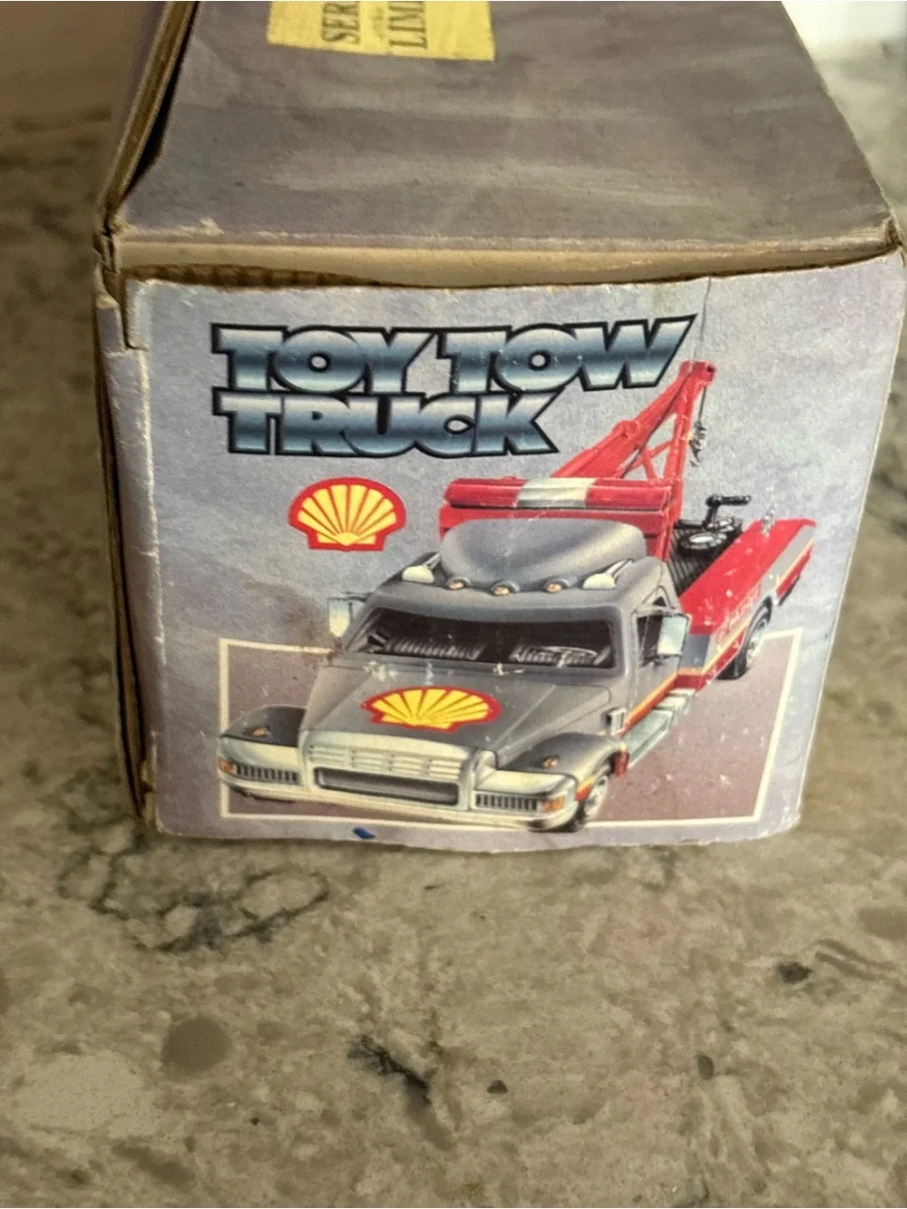 Shell Toy Tow Truck Vehicle W/ Lights & Sounds 1997 Hermann Marketing